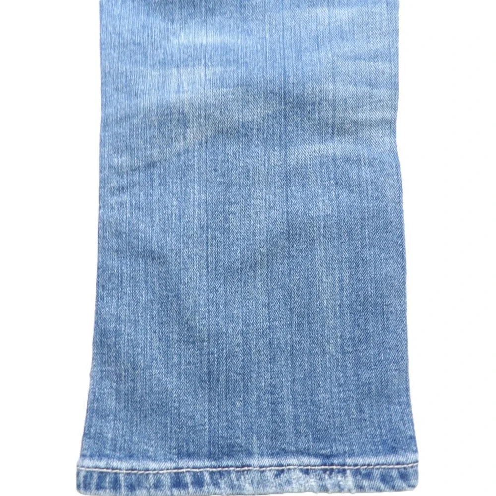 Miss Me Women Capri Jeans 28 Blue Denim Embellished Cross Flap Pocket Rhinestone